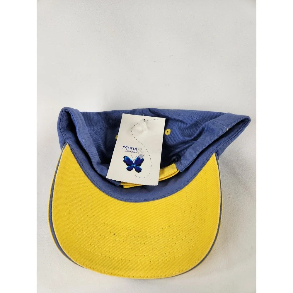 Costa‎ Rica Embroidered Hat Sea Turtles Butterflies Lizard Cap Adjustable Cotton